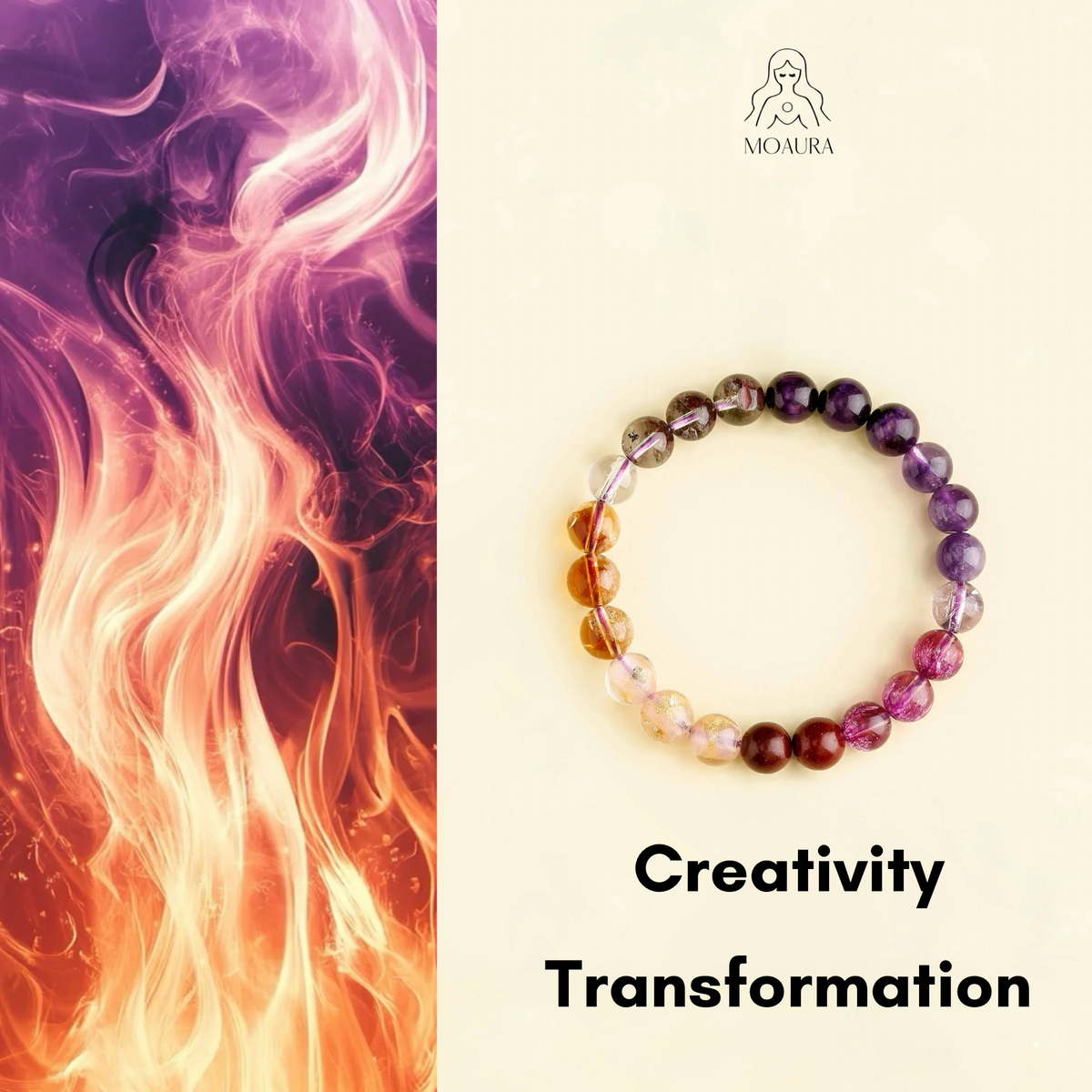 Aromatic Single Fire Element & Nine Purple Li Fire Fengshui Bracelet