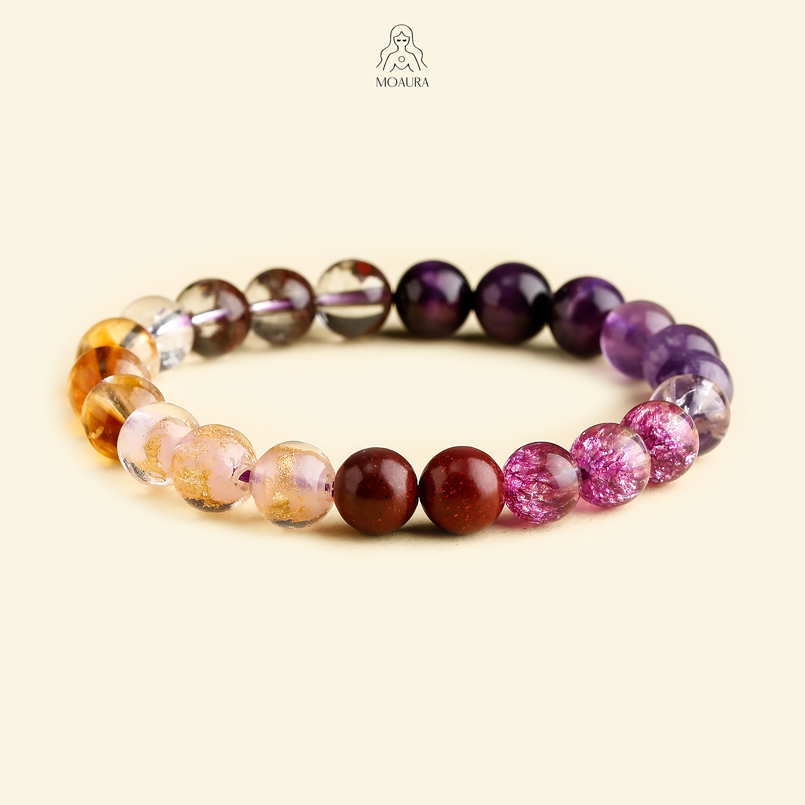 Aromatic Single Fire Element & Nine Purple Li Fire Fengshui Bracelet