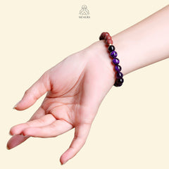 Aromatic Fire Element & Amethyst Bracelet Fengshui Yinyang Bracelet