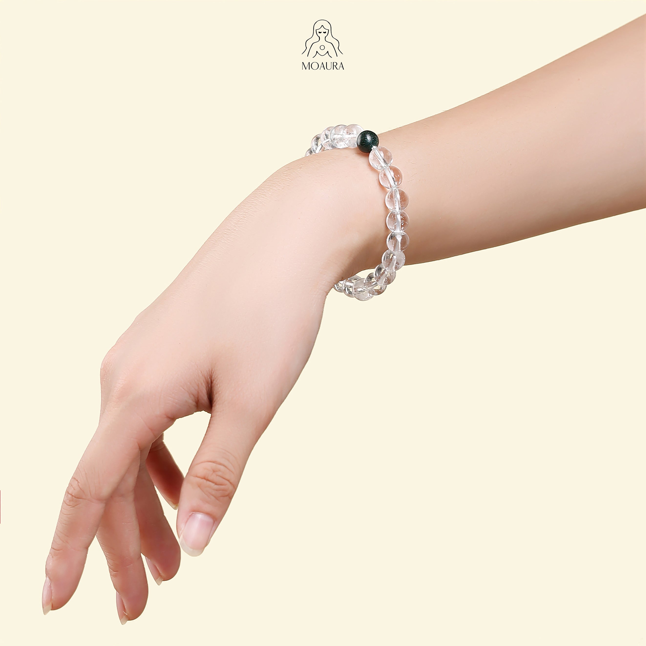 Aromatic Single Water Element & White Crystal Bracelet Fengshui Bracelet