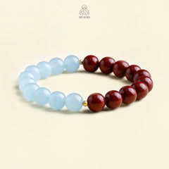 Aromatic Fire Element & Blue Crystal Bracelet Fengshui Yinyang Bracelet