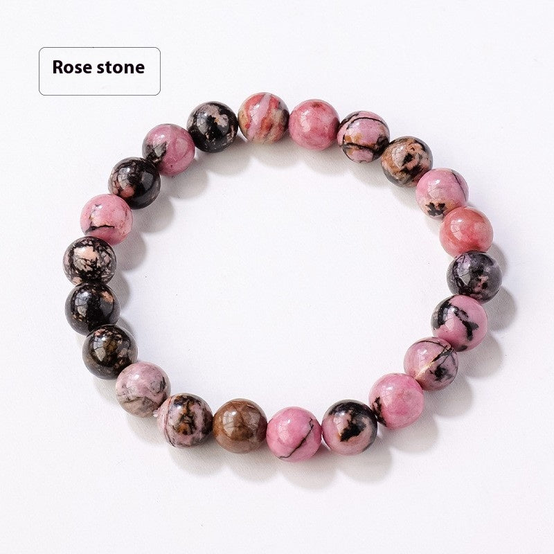 8mm Natural Crystal Stone Beads Bracelet