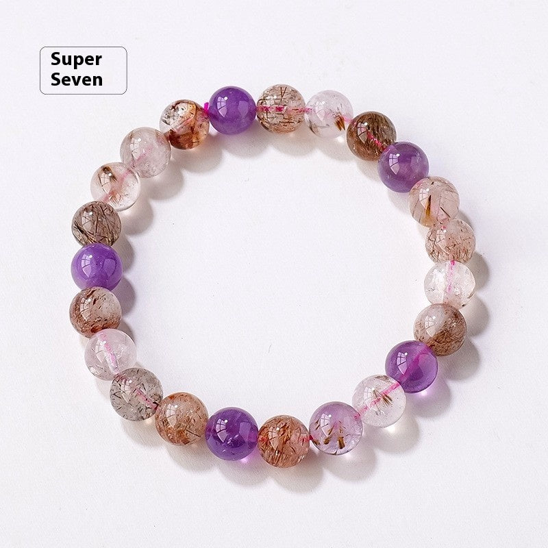 8mm Natural Crystal Stone Beads Bracelet