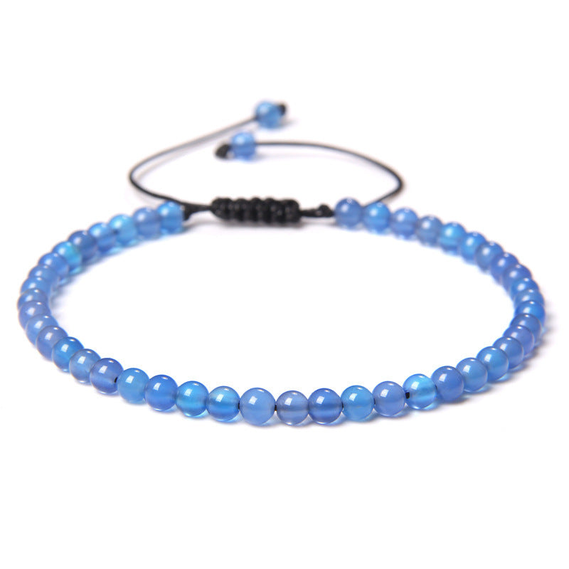 Adjustable Natural Raw Gemstone Beading Bracelet