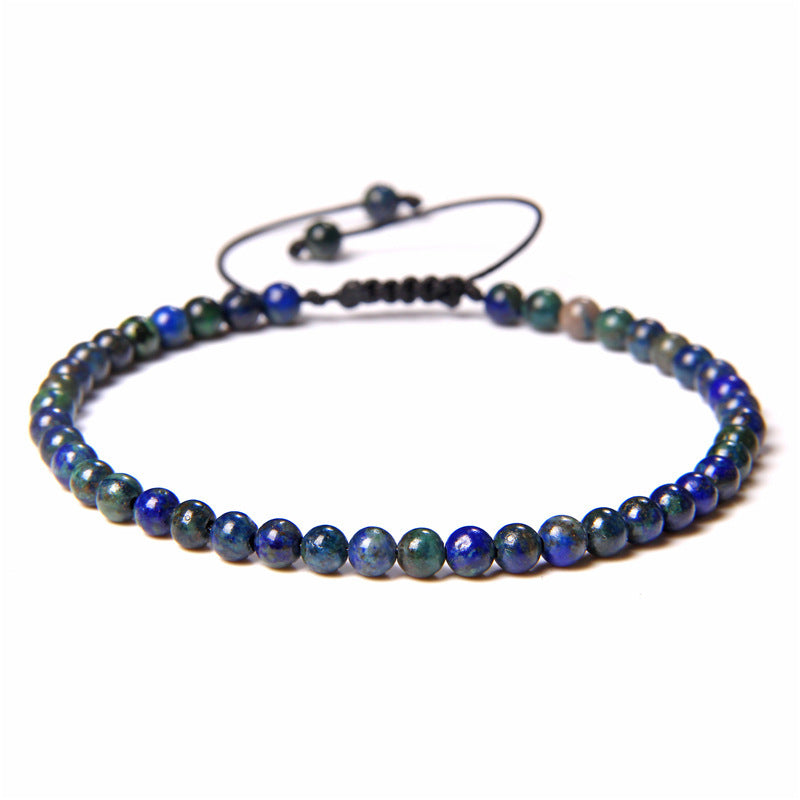 Adjustable Natural Raw Gemstone Beading Bracelet