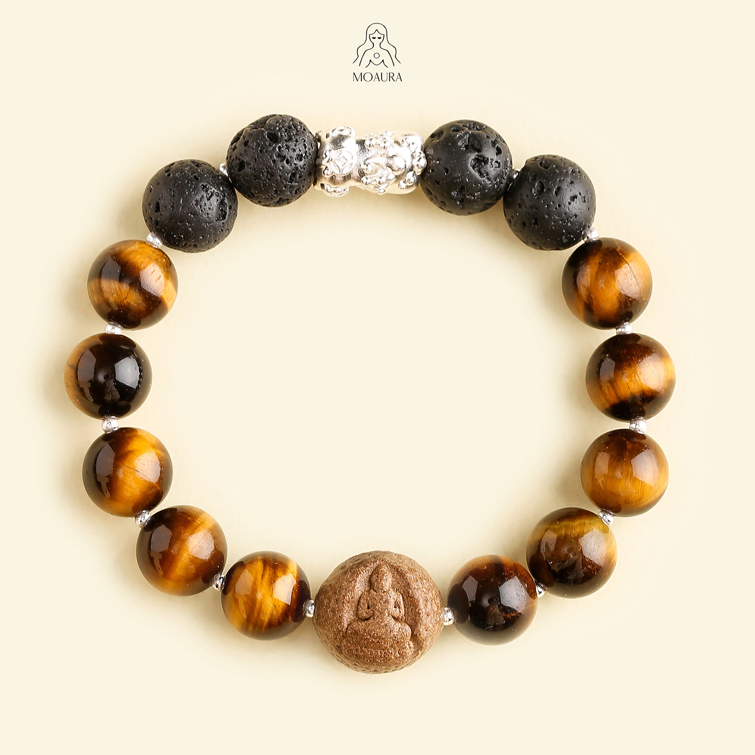 Aromatic Single Metal Element & Yellow Tiger's Eye Bracelet Fengshui Bracelet