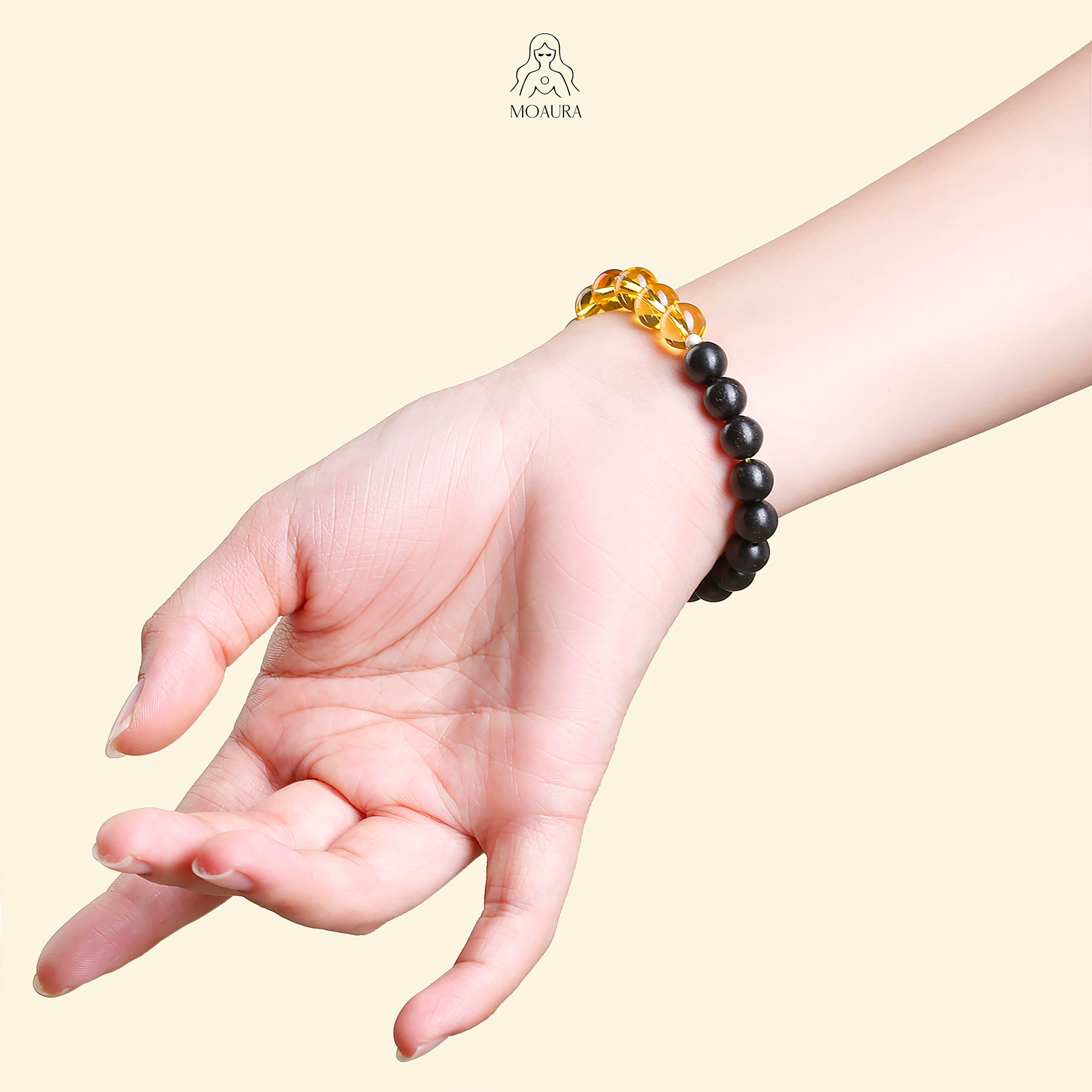 Aromatic Water Element & Citrine Bracelet Fengshui Yinyang Bracelet