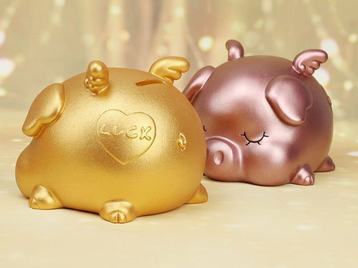 Golden piggy bank attract money Fa Cai piggy bank lucky