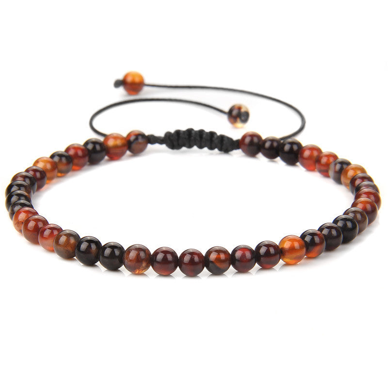 Adjustable Natural Raw Gemstone Beading Bracelet