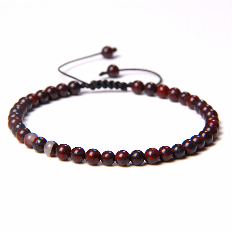 Adjustable Natural Raw Gemstone Beading Bracelet